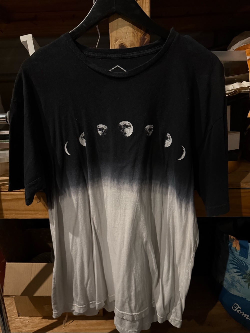 Altru Black and White Moon Phase Short Sleeve Tee